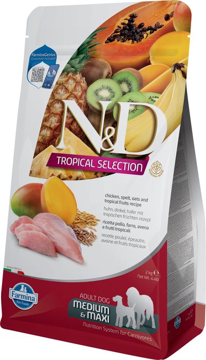 Farmina N&D Tropical Selection корм для собак средних и крупных пород, с курицей