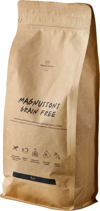 Magnussons Grain Free запечённый корм для собак с нормальным уровнем активности, беззерновой