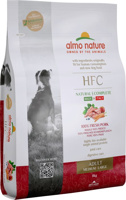 Almo Nature HFC корм для собак средних и крупных пород, со свежей свининой