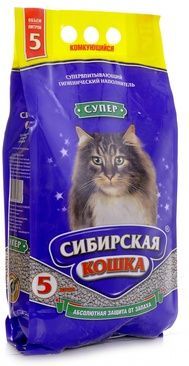 Сибирская Кошка Супер комкующийся глиняный наполнитель для кошачьих туалетов