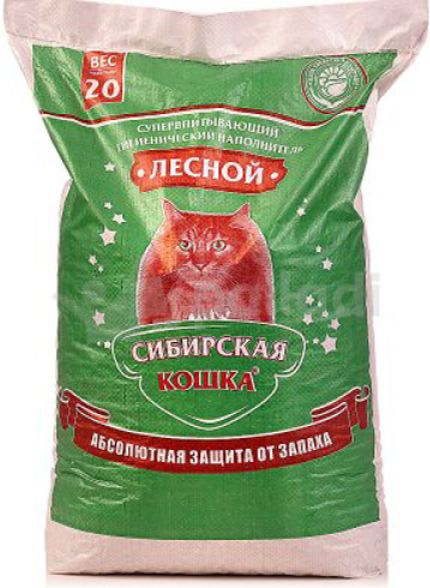 Сибирская Кошка Лесной впитывающий древесный наполнитель для кошачьих туалетов