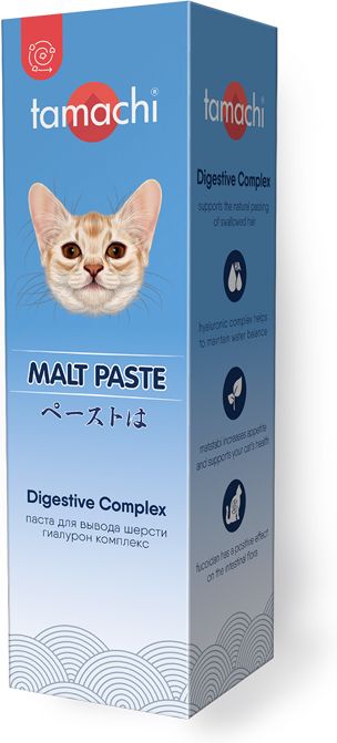 Tamachi мальт паста для кошек, вывод шерсти