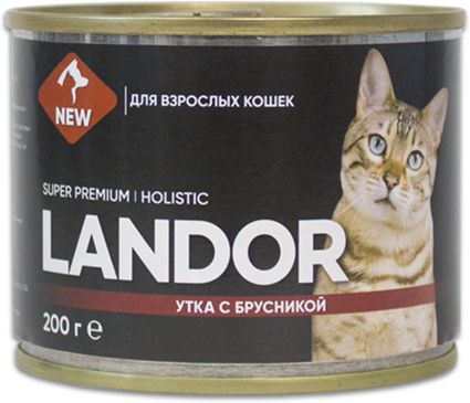 Landor влажный корм для кошек, утка с брусникой