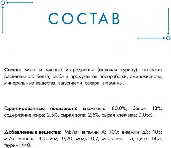 Влажный корм Гурмэ Перл Нежное филе для кошек, с курицей в соусе