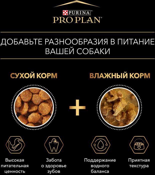Влажный корм Pro Plan® набор для взрослых собак мелких и карликовых пород, с уткой в соусе, с лососем в соусе