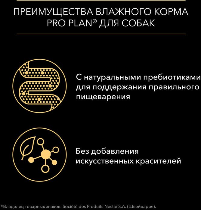Влажный корм Pro Plan® набор для взрослых собак мелких и карликовых пород, с говядиной в соусе, с курицей в соусе