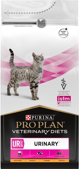 Сухой корм для кошек диетический Pro Plan® Veterinary Diets UR ST/OX Urinary при болезнях нижних отделов мочевыводящих путей, с курицей, Пакет