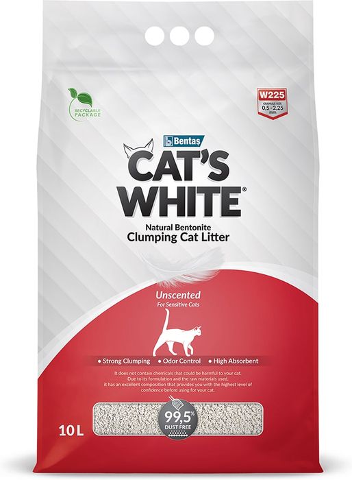 Cat\'s Grey Cat\'s White Natural наполнитель для кошачьего туалета, натуральный, без ароматизатора