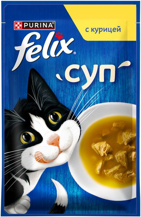 Влажный корм Felix® Суп для взрослых кошек, с курицей