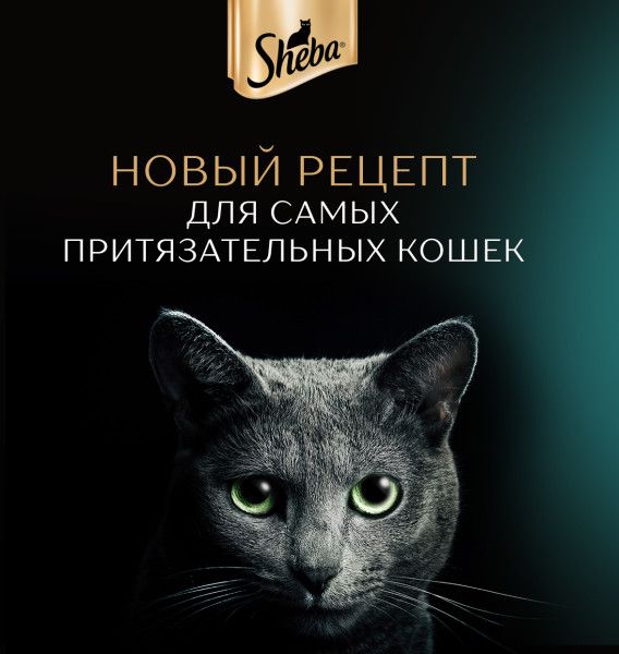 Sheba влажный корм для кошек, с курицей и кроликом в соусе