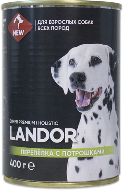 Landor влажный корм для собак, перепелка с потрошками