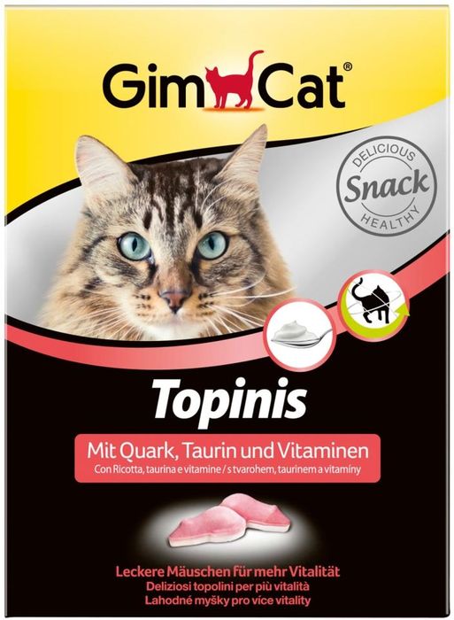 Gimpet Topinis Витамины для кошек, Мышки с творогом и таурином