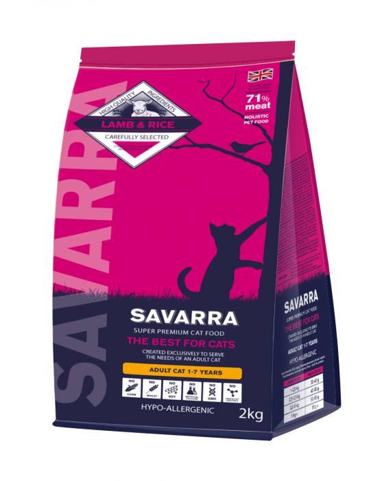 Savarra Adult сухой корм для кошек с ягненком и рисом
