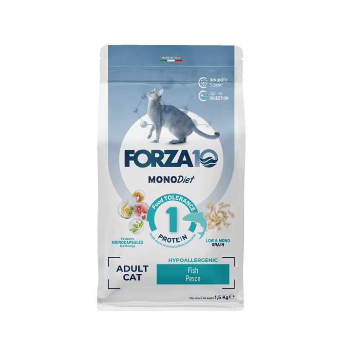 Forza 10 Forza10 корм для взрослых кошек всех пород при аллергии или пищевой непереносимости, рыба