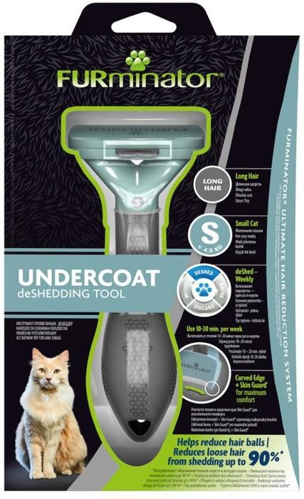 FURminator S фурминатор для маленьких кошек, c длинной шерстью
