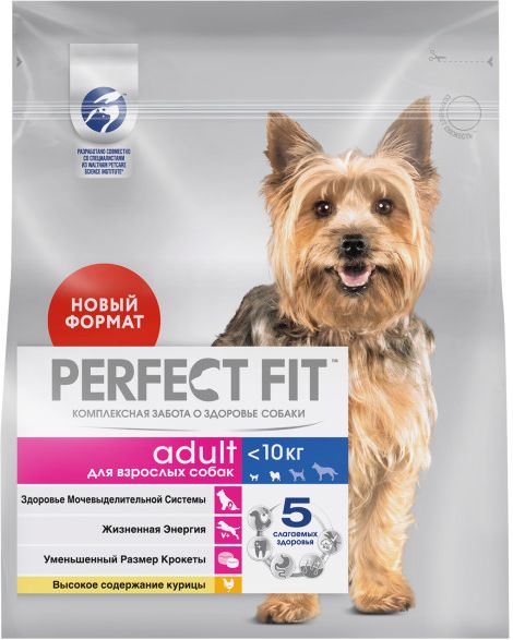 Perfect Fit корм для взрослых собак малых и миниатюрных пород, курица