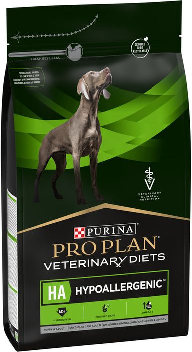 Сухой корм для щенков и взрослых собак диетический Pro Plan® Veterinary Diets HA Hypoallergenic при аллергических реакциях, Пакет