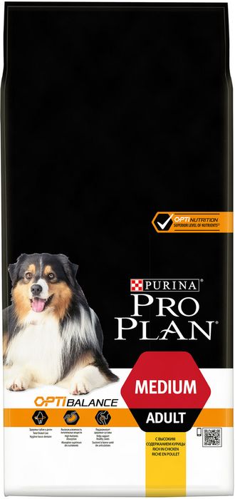 Pro Plan корм для взрослых собак средних пород, курица