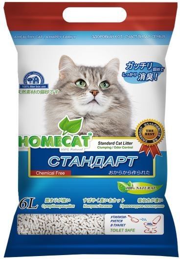 HOMECAT комкующийся наполнитель, стандарт