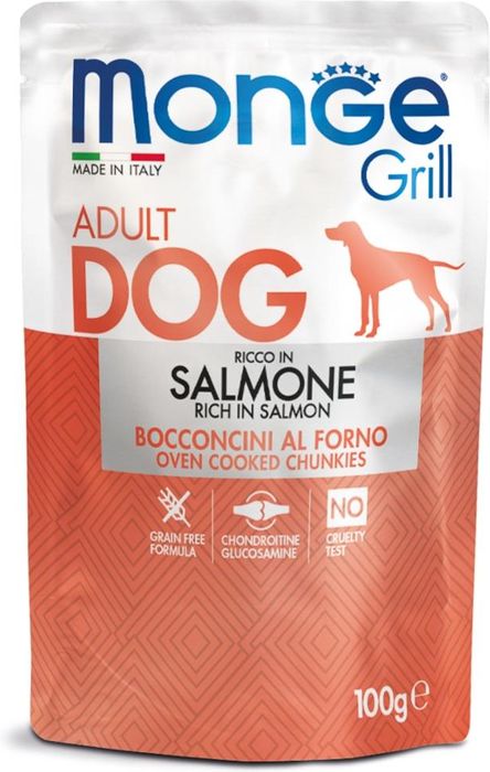 Monge Dog Grill Pouch влажный корм для собак с лососем