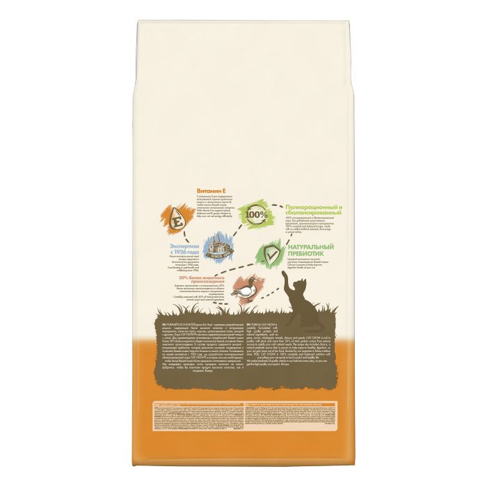 Cat Chow сухой корм для взрослых кошек всех пород, с уткой