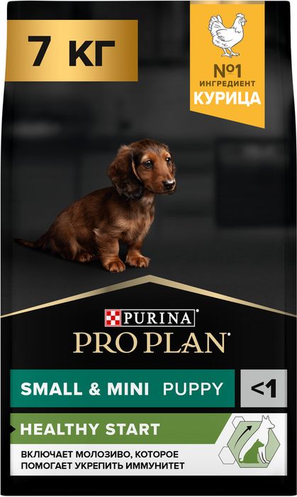 Сухой корм Pro Plan® Healthy Start для щенков мелких и карликовых пород, с высоким содержанием курицы