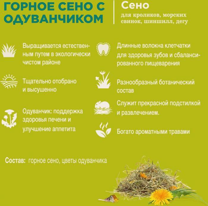 Little One горное сено с одуванчиком