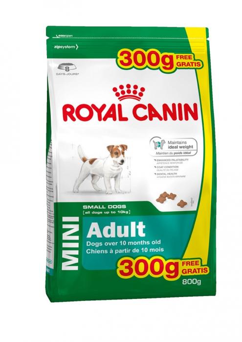 Royal Canin Mini Adult сухой корм для собак мелких пород, 500+300 гр