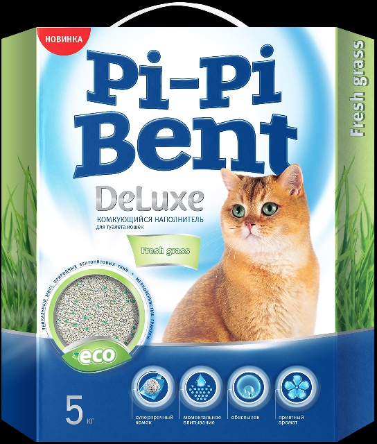 Pi-Pi-Bent Pi-Pi Bent Fresh grass наполнитель для туалета комкующийся