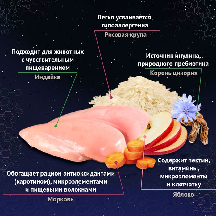 Prime Ever корм для собак средних и крупных пород, индейка с рисом