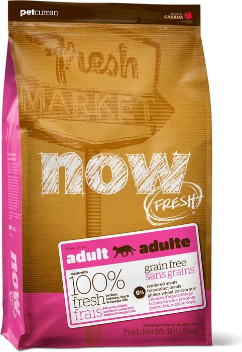 NOW Fresh корм для взрослых кошек всех пород, беззерновой, индейка, утка и овощи