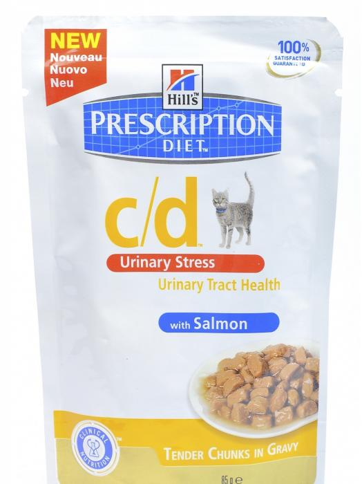 Hills Prescription Diet C/D влажный корм для кошек c заболеваниями мочевыводящих путей с лососем