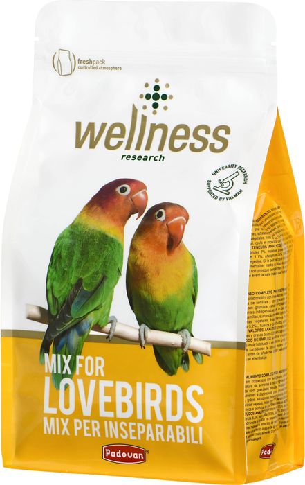 Padovan Wellness Mix For Lovebirds корм полнорационный для неразлучников и других средних попугаев