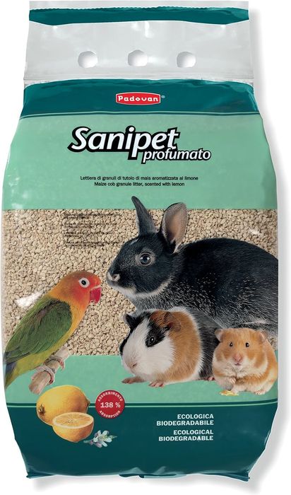 Padovan Sanipet Profumato наполнитель для грызунов, кукурузные гранулы