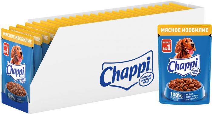 Chappi Мясное изобилие влажный корм для собак