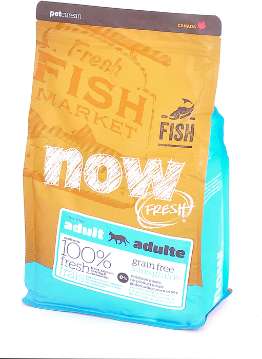NOW Fresh сухой корм для взрослых кошек всех пород, деликатное пищеварение, форель и лосось