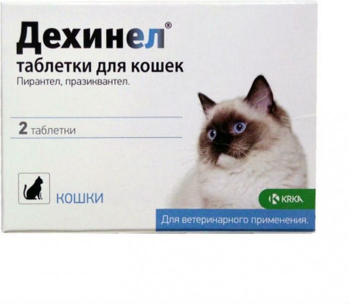 KRKA Дехинел таблетки для кошек от глистов