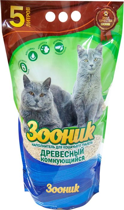 Зооник древесный комкующийся наполнитель