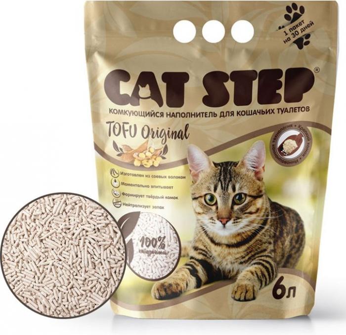 Cat Step Tofu Original наполнитель для кошек комкующийся растительный