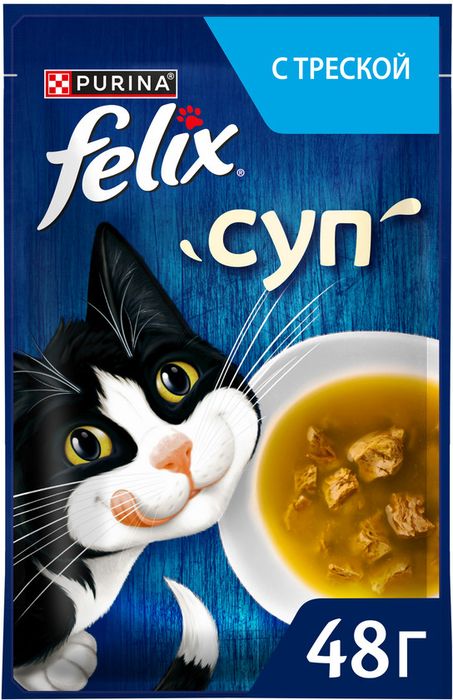 Влажный корм Felix® Суп для взрослых кошек, с треской