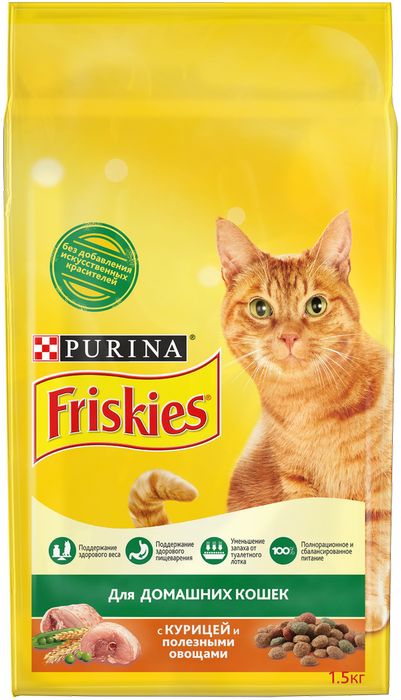 Friskies корм для взрослых домашних кошек всех пород