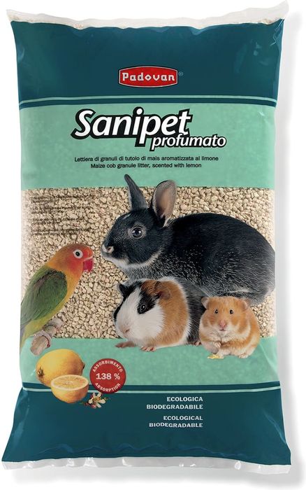 Padovan Sanipet Profumato наполнитель для грызунов, кукурузные гранулы
