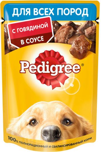 Pedigree набор сухого корма для маленьких пород собак и влажных кормов для взрослых собак с говядиной