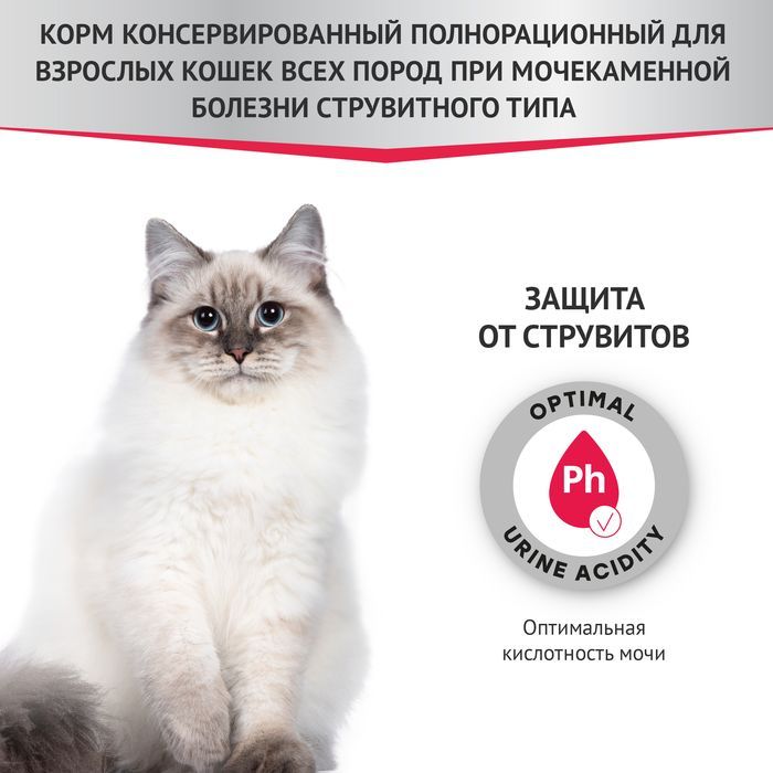 Мираторг Expert влажный корм для кошек, при мочекаменной болезни, курица