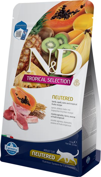 Farmina N&D Tropical Selection корм для стерилизованных кошек, с ягненком