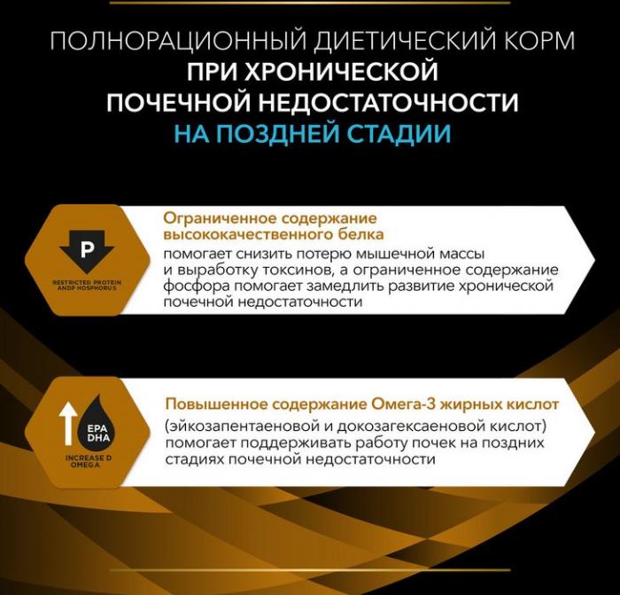 Влажный корм для кошек диетический Pro Plan® Veterinary Diets NF Renal Function Advanced care (Поздняя стадия) при поздней стадии почечной недостаточности с лососем в соусе, Пауч