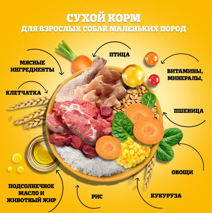Pedigree сухой корм для собак мелких пород с говядиной
