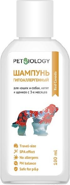 PetBiology шампунь для кошек и собак, гипоаллергенный