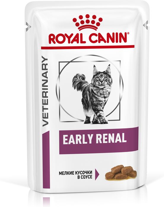 Royal Canin Early Renal влажный корм для кошек соус при хронической почечной недостаточности в ранней стадии