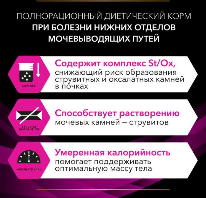 Pro Plan корм для взрослых кошек всех пород при мочекаменной болезни, курица